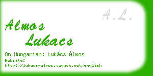 almos lukacs business card